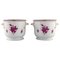 Chinese Hand-Painted Porcelain Bouquet Raspberry Wine Coolers from Herend, Set of 2 1