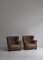 Art Deco Elm & Savak Wool Lounge Chairs from Fritz Hansen, Denmark, 1940s, Set of 2 3