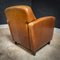 Vintage Cognac Brown Leather Armchair 8