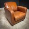 Vintage Cognac Brown Leather Armchair 2