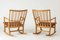 Sedie a dondolo ML-33 di Hans J. Wegner, anni '50, set di 2, Immagine 3