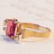 Vintage 18k Gold Ring with Pink Glass Paste, 1960s 3