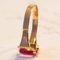 Vintage 18k Gold Ring with Pink Glass Paste, 1960s 13