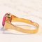 Vintage 18k Gold Ring with Pink Glass Paste, 1960s 4