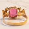 Vintage 18k Gold Ring with Pink Glass Paste, 1960s 6