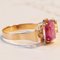 Vintage 18k Gold Ring with Pink Glass Paste, 1960s 9