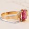 Vintage 18k Gold Ring with Pink Glass Paste, 1960s, Image 9