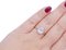 18 Karat White Gold and Aquamarine Diamonds Modern Ring, Image 5