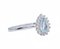 18 Karat White Gold and Aquamarine Diamonds Modern Ring, Image 2