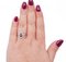 18 Karat Drop White Gold, Sapphire and Diamonds Modern Ring 4