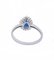 18 Karat Drop White Gold, Sapphire and Diamonds Modern Ring, Image 3