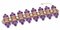 18 Karat White and Rose Gold, Amethysts and Diamonds Bracelet, 1960s 2