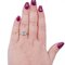 18 Karat White Gold, Emerald and Diamonds Engagement Ring, Image 3