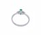 18 Karat White Gold, Emerald and Diamonds Engagement Ring, Image 4