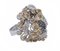 Anello in oro bianco con topazio e diamanti, anni '60, Immagine 3