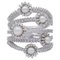 18 Karat White Gold, Diamonds and Pearls Ring, 1970s 1