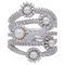 18 Karat White Gold, Diamonds and Pearls Ring, 1970s, Image 1