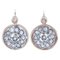 Diamonds, Rose Gold and Silver Earrings, 1940s, Set of 2, Image 1