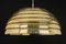Large Brass Dome Pendant Light attributed to Florian Schulz, Germany, 1970s 7