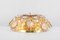 Plafón de cristal de latón dorado atribuido a Palwa, Alemania, años 70, Imagen 9