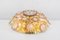 Vergoldete Messing Bouquet Kristallglas Einbaulampe zugeschrieben Palwa, Deutschland, 1970er 10