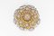Plafón de cristal de latón dorado atribuido a Palwa, Alemania, años 70, Imagen 5