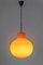 Large Opal Orange Ball Pendant Light attributed to Doria, Germany, 1970s 9