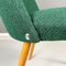 Mid-Century Italian Modern Forest Green Fabric and Wood Chairs, 1960s, Set of 4, Image 10