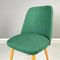 Mid-Century Italian Modern Forest Green Fabric and Wood Chairs, 1960s, Set of 4 7