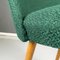 Mid-Century Italian Modern Forest Green Fabric and Wood Chairs, 1960s, Set of 4 11