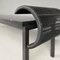 Post-Modern Italian Black Wood, Metal and Plastic Bench attributed to Nanni Fly Line, 1990s 5