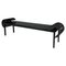 Post-Modern Italian Black Wood, Metal and Plastic Bench attributed to Nanni Fly Line, 1990s, Image 1