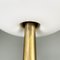 Lámpara de pie italiana moderna de vidrio opalino, mármol y metal dorado, años 70, Imagen 9
