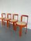 Modernist Italian Orange Bentwood Dining Chair 5