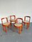 Modernist Italian Orange Bentwood Dining Chair, Image 1