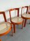 Modernistischer italienischer Esszimmerstuhl aus orangefarbenem Bugholz 4