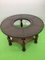 Smoking Table or Coffee Table with Metal Bowl and Wooden Frame 7