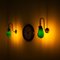 Lámpara de pared ajustable Art Déco vintage de vidrio verde, años 30, Imagen 14