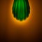 Lámpara de pared ajustable Art Déco vintage de vidrio verde, años 30, Imagen 16