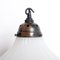 Antique Moonstone Pendant Light with Aged Brass Fittings, 1930s, Image 7