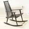 Scandinavian Rocking Chair in Black Lacquered Wood, 1960s, Image 1