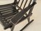 Scandinavian Rocking Chair in Black Lacquered Wood, 1960s, Image 9