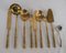 Brass and Faux Bamboo Cutlery, Italy, 1980s, Set of 165 5