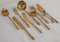 Brass and Faux Bamboo Cutlery, Italy, 1980s, Set of 165 8