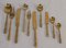 Brass and Faux Bamboo Cutlery, Italy, 1980s, Set of 165, Image 12