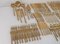 Brass and Faux Bamboo Cutlery, Italy, 1980s, Set of 165 16