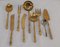 Brass and Faux Bamboo Cutlery, Italy, 1980s, Set of 165 9