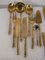 Brass and Faux Bamboo Cutlery, Italy, 1980s, Set of 165 15