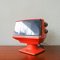 Vintage Space Age Orange Portable Cube TV, 1970s, Image 1