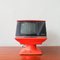 Vintage Space Age Orange Portable Cube TV, 1970s 3